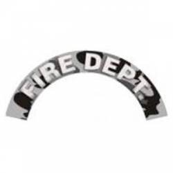 Fire Dept. - Grey Camo Reflective Helmet Crescent Rocker