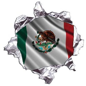 Reflective Mexican Flag Decal