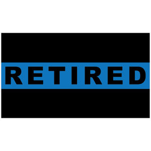 Reflective Thin Blue Line Retired - Sticker at Sticker Shoppe