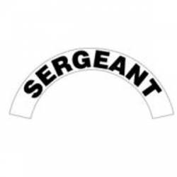 Sergeant - Standard Reflective Helmet Crescent Rocker