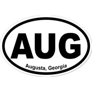 Augusta Georgia - Oval Sticker at Sticker Shoppe