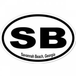 Savannah Beach Georgia - Oval Sticker