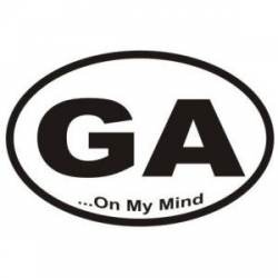 On My Mind Georgia  - Oval Sticker