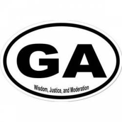 Wisdom Georgia - Oval Sticker