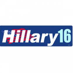 Hillary 16 Flag - Bumper Sticker