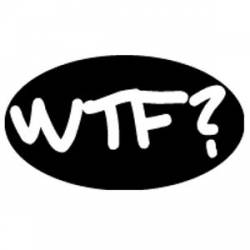 WTF? - Oval Sticker