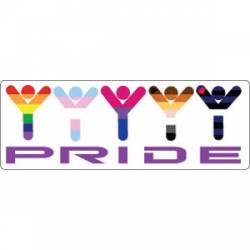 Pride With Gay, Transexual, Bisexual, Bear, Leather Colors - Bumper Sticker