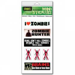 Zombie - Set of 5 Mini Stickers