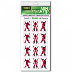 Kill Zombie - Set of 12 Mini Stickers