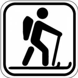 Cross Country Skiing Symbol - Sticker