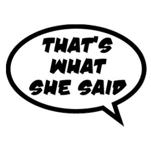 That's What She Said - Sticker at Sticker Shoppe