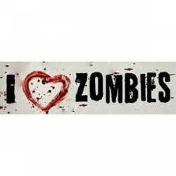 I Love Zombies - Bumper Sticker