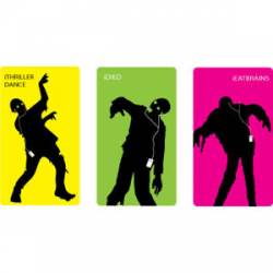 iThriller, iDied, iEat Brains Zombie - Set of 3 Stickers