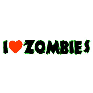 I Heart Zombies - Bumper Sticker at Sticker Shoppe