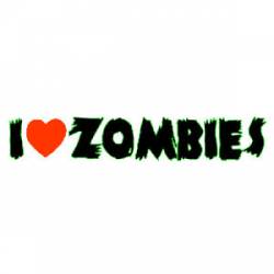 I Heart Zombies - Bumper Sticker