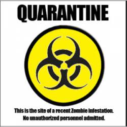 Zombie Quarantine - Sticker