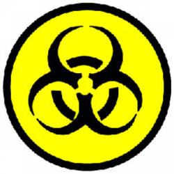 Zombie Hazard Yellow - Sticker