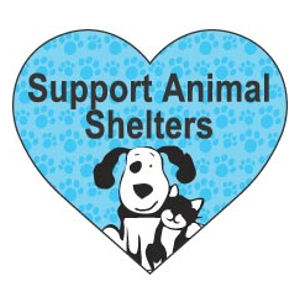 Support Animal Shelters - Heart Magnet at Sticker Shoppe