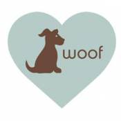 Woof - Simplistic Heart Magnet