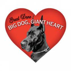 Great Dane: Big Dog, Giant Heart - Heart Magnet