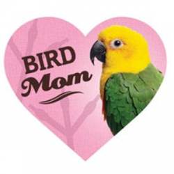 Bird Mom - Heart Magnet