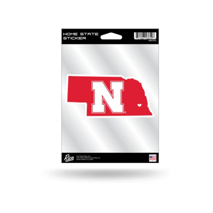 University Of Nebraska Cornhuskers - Home State Vinyl Sticker at ...