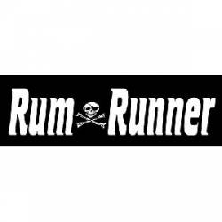 Rum Runner Pirate Skull - Bumper Sticker