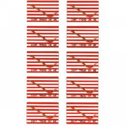 1st Navy Jack Don't Tread On Me Flag - Sheet Of 10 Mini Stickers