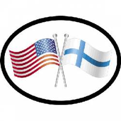 US And Denmark - International Friendship Oval Sticker