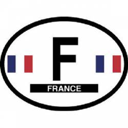 F France - Reflective Oval Sticker