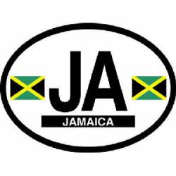 JA Jamaica - Reflective Oval Sticker