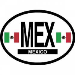 MEX Mexico - Reflective Oval Sticker