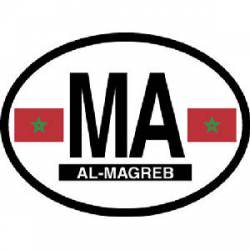 MA Morocco Al-Magreb - Reflective Oval Sticker