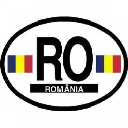 RO Romania - Reflective Oval Sticker