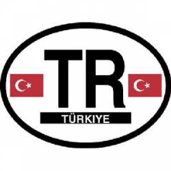 TR Turkey Turkiye - Reflective Oval Sticker