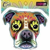 Cali's Boxer Sugar Skull Dog Head - Vinyl Sticker