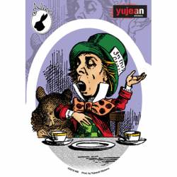 Alice In Wonderland Mad Hatter - Vinyl Sticker