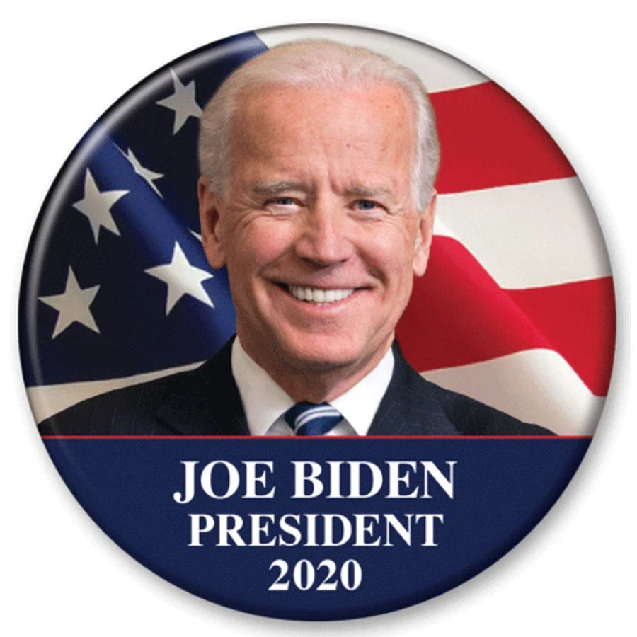 Joe Biden President 2020 Flag Portrait - Campaign Button ...