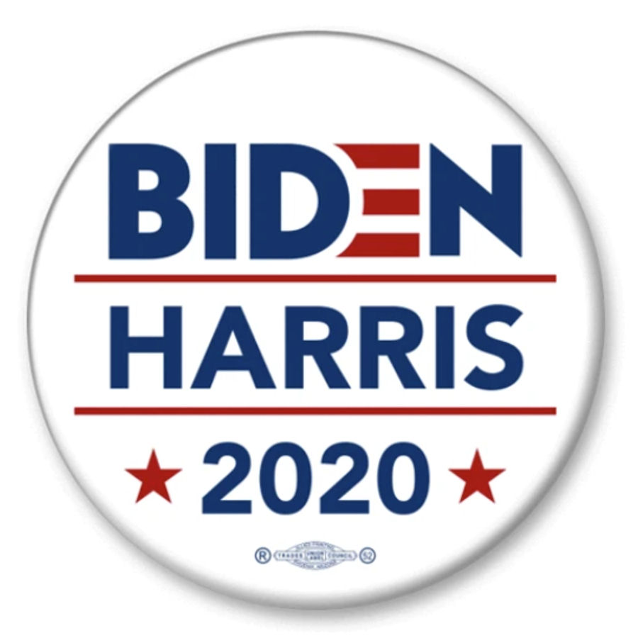 Joe Biden Kamala Harris 2020 President - Campaign Button at Sticker Shoppe