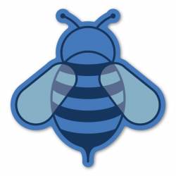 Blue Bumble Bee - Magnet