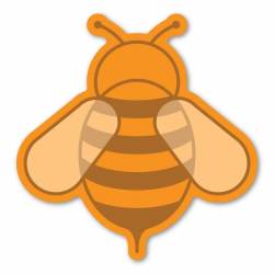 Orange Bumble Bee - Magnet