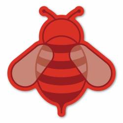 Red Bumble Bee - Magnet