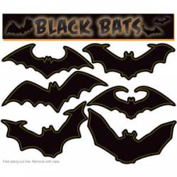 Black Bats Halloween - Set of 6 Magnets