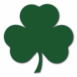 Green Irish Shamrock 3 Leaf Clover - Magnet