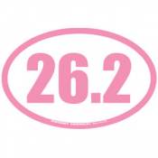 26.2 Full Marathon - Pink Oval Magnet