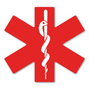 Star Of Life Red EMS - Magnet at Sticker Shoppe