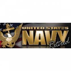 Navy Retired - Mini Magnet