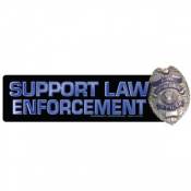 Support Law Enforcement With Badge - Bumper Magnet