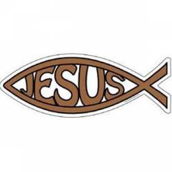 Mini Gold Jesus Fish - Magnet