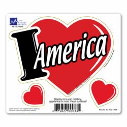 I Love America - Heart Magnet